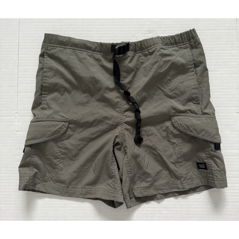 Y2K Nike ACG Cargo Shorts Belt Buckle Olive Green Men's Small